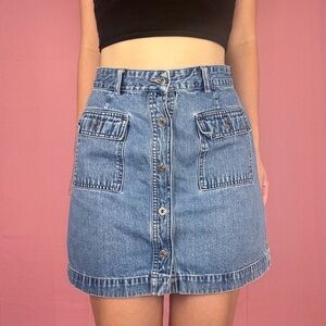 90s denim mini skirt